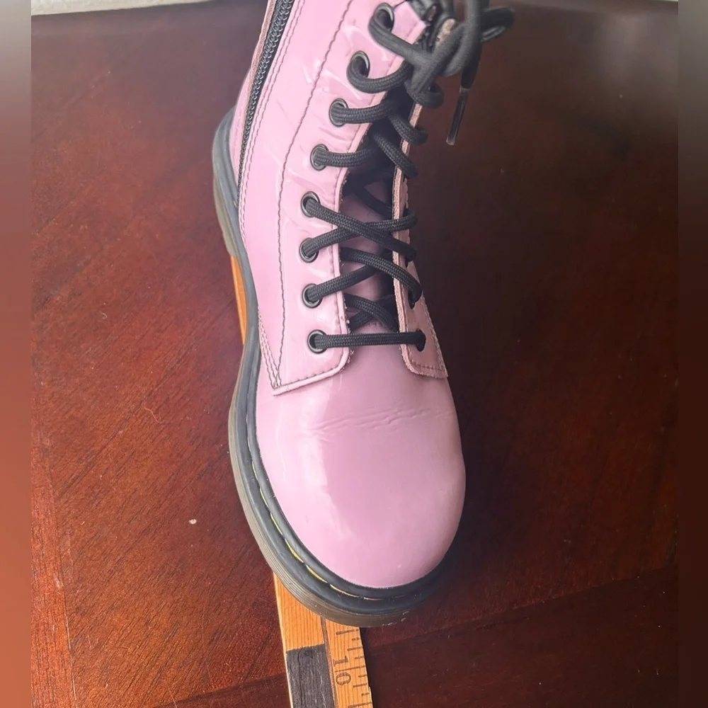 Dr. Martens JUNIOR 1460 PATENT LEATHER LACE UP BOOTS size 2